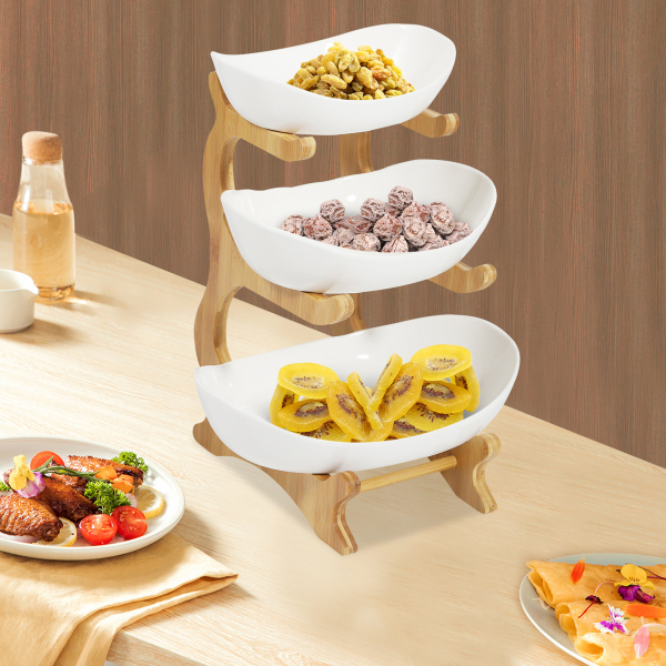 3 Layers Fruit Tray Storage Rack Kitchen Organizer Vegetables Storage