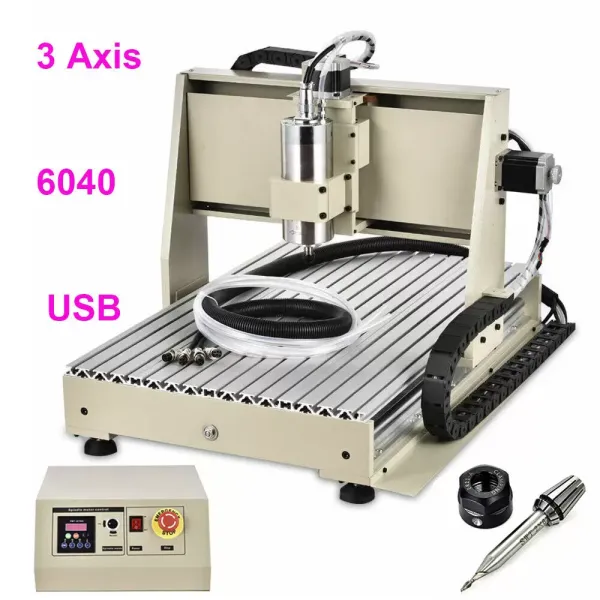 3 Axis 6040 CNC Router USB Port Engraver Desktop Milling Drilling Machine