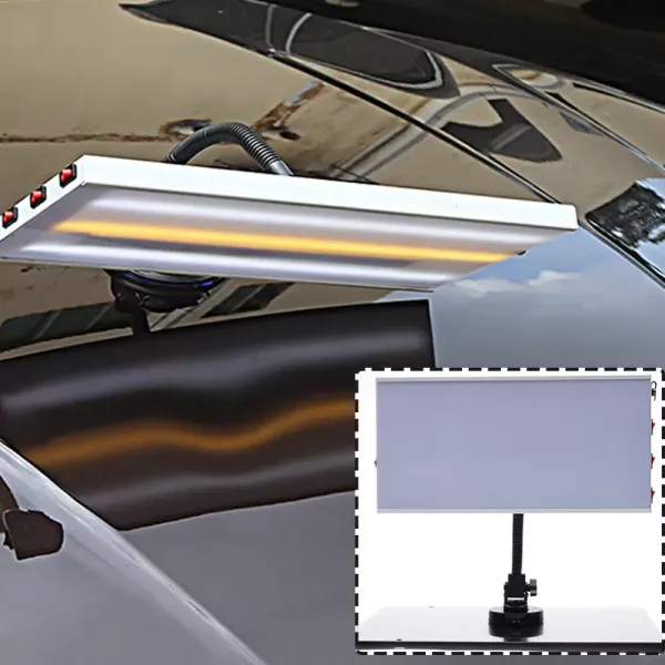 PDR LED Light Dent Line Board Paintless Removal Repair Tool 3 Stripes Lamp USB Made of Light Aluminum Alloy with USB Interface Power Supply