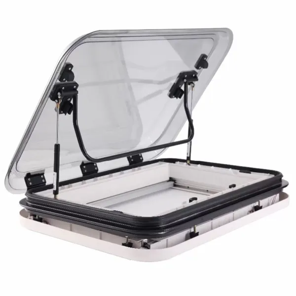 Durable Large Caravan RV LED Skylight Roof Vent Hatch 700 x 500 mm Cut Out New