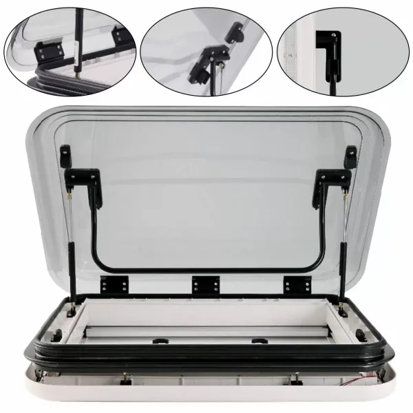 Durable Large Caravan RV LED Skylight Roof Vent Hatch 700 x 500 mm Cut Out New Durable Large Caravan RV LED Skylight Roof Vent Hatch 700 x 500 mm Cut Out New