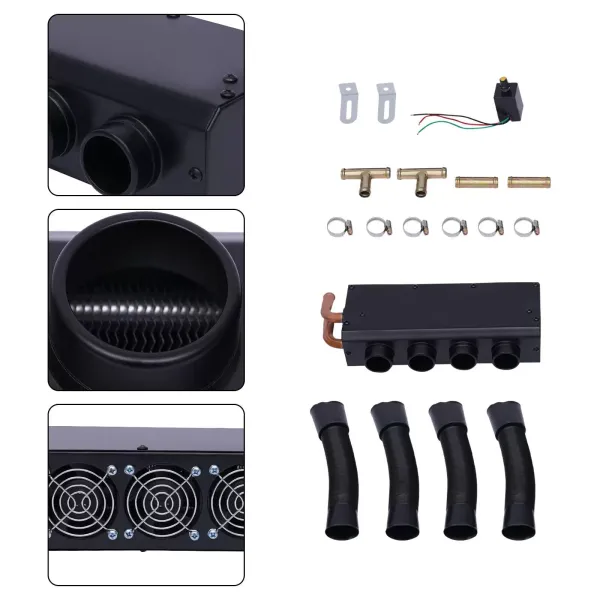 Universal 4-Hole 12V 80W Car Heater Fan Warmer Defroster Demister Windscreen New