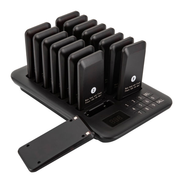 Restaurant Pager System Guest Queuing 16 Buzzers Food Truck Cafe with LED Display  for Fast Food Restaurants Food Trucks Coffee Houses