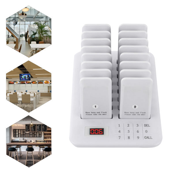 Restaurant Pager System Guest Queuing 16 Buzzers Food Truck Cafe