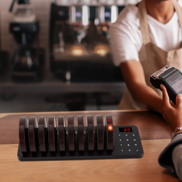 Wireless Restaurant Pager System Queuing 10 Buzzer Food Truck Cafe Club AU