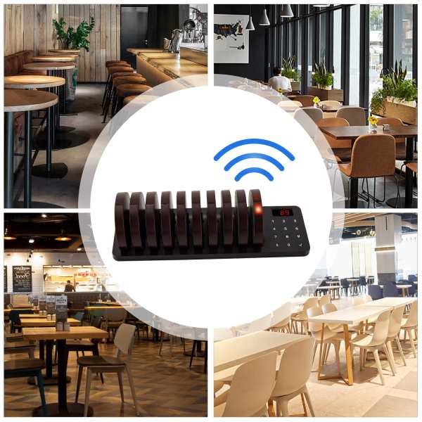 Wireless Restaurant Pager System Queuing 10 Buzzer Food Truck Cafe Club AU