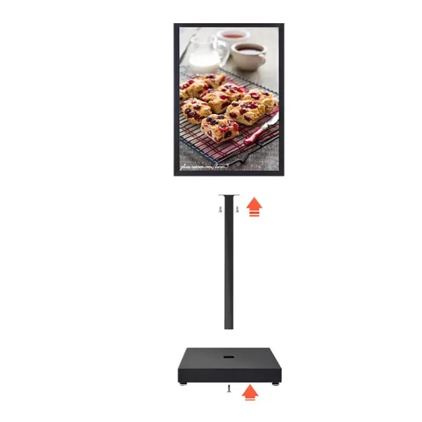 Poster Floor Stand Foyer Pedestal Sign Rack Business Menu Display Rack KT Board Poster Floor Stand Foyer Pedestal Sign Rack Business Menu Display Rack KT Board