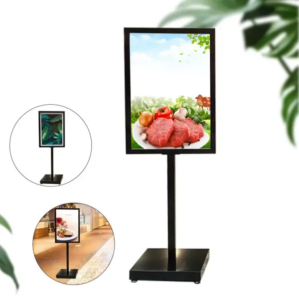 Poster Floor Stand Foyer Pedestal Sign Rack Business Menu Display Rack KT Board
