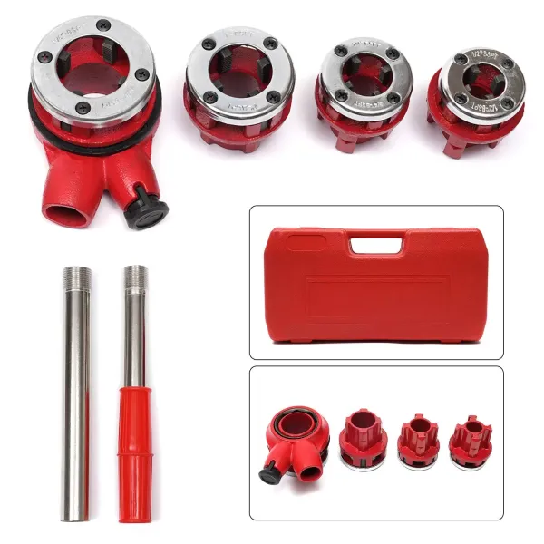 Ratchet Pipe Threader Iron Pipe Threading Kit Ergonomic Non-slip Handle