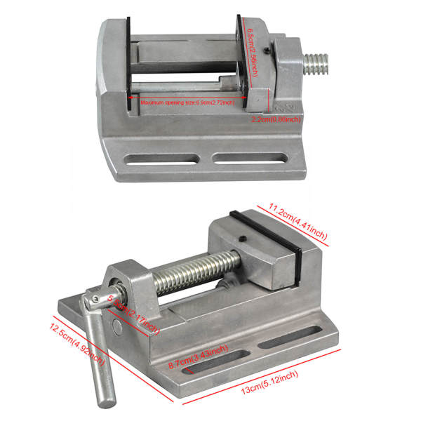 Flat-nose pliers, 2.5-inch aluminum alloy small vise, bench drill clamp pliers