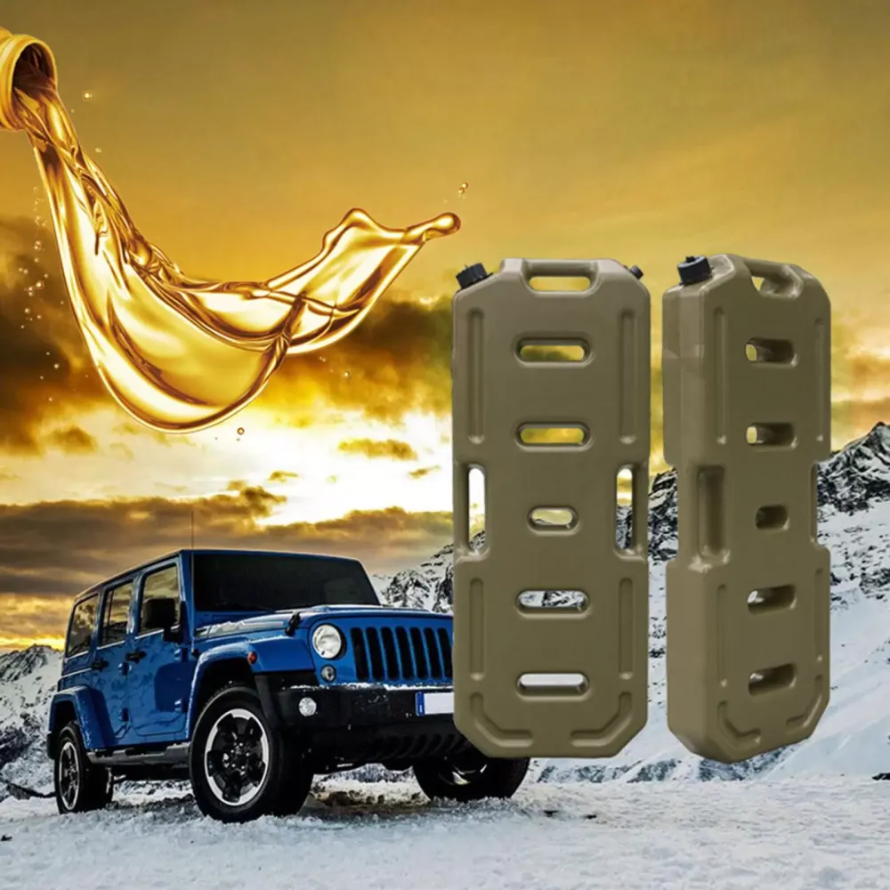 20L Army Green Oil Drum Jerry Can Fuel Container Heavy Duty Built-in Oil Pipe 85 *33 *10cm