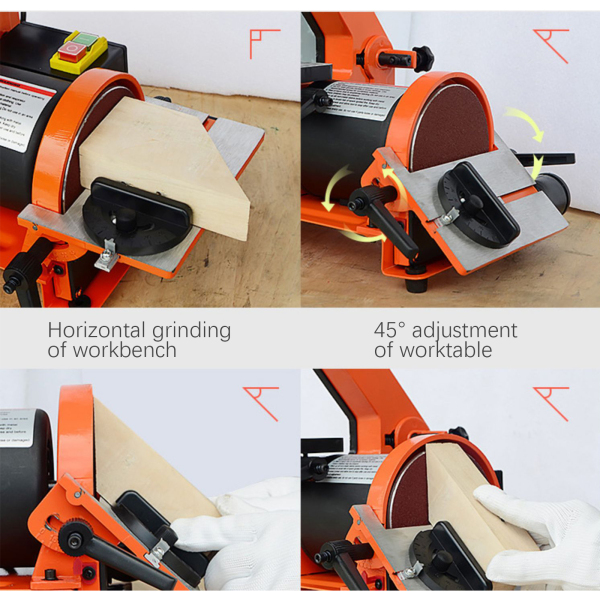 Desk Type Multifunctional Electric Woodworking Metal Grinder Belt Sander Machine