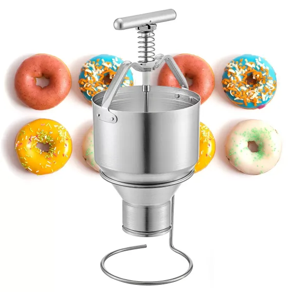 5L Donut Depositor Manual Donut Dispenser Donut Dropper Hopper w/Stand Holder