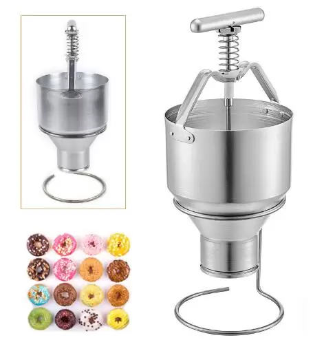 5L Donut Depositor Manual Donut Dispenser Donut Dropper Hopper w/Stand Holder