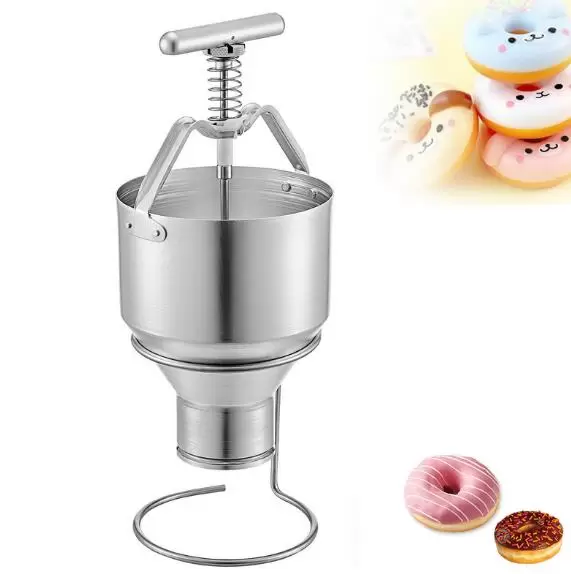 5L Donut Depositor Manual Donut Dispenser Donut Dropper Hopper w/Stand Holder