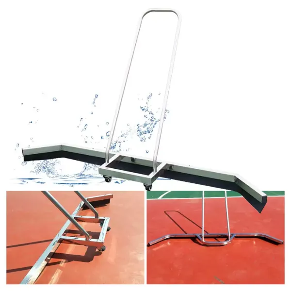 Stainless Steel Floor Water Remover Tennis Court Squeegee Dew Surface Pusher Broom Heavy Duty