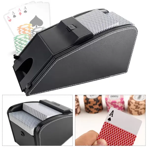 Automatic Card Shuffler Playing Shuffling Machine 2 In 1 Deck Cards Dealing Machine