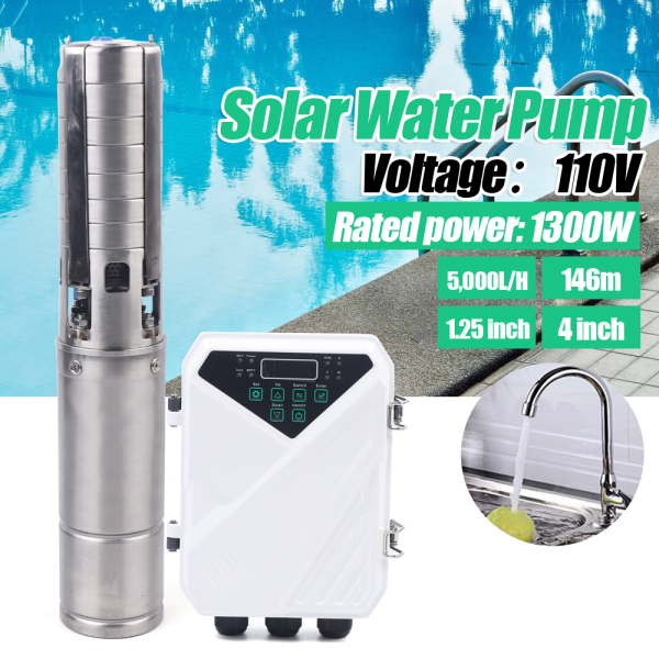 4" DC 1300W Solar Water Pump Submersible Deep Bore Well Pump MPPT Controller Kit 4" DC 1300W Solar Water Pump Submersible Deep Bore Well Pump MPPT Controller Kit