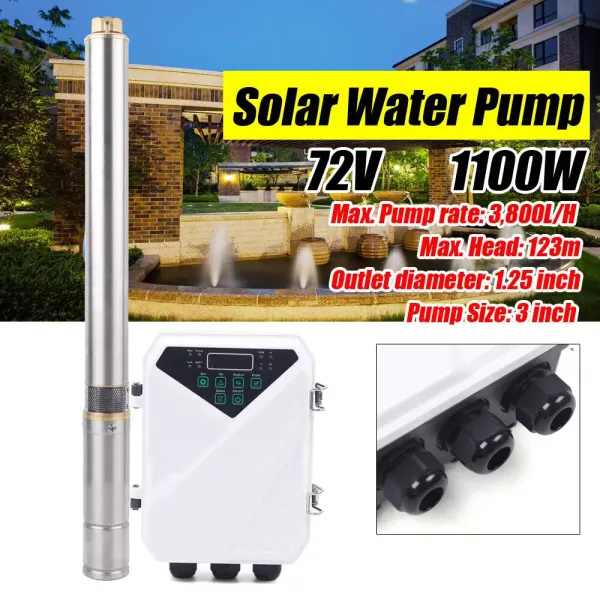 3" Submersible Bore Solar Water Pump Deep Well Irrigation Pump Stainless Steel 3" Submersible Bore Solar Water Pump Deep Well Irrigation Pump Stainless Steel