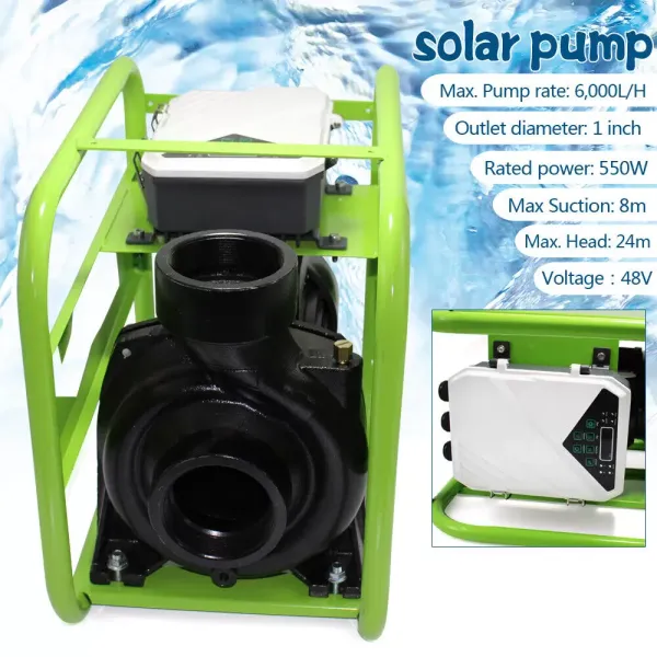 MPPT Solar DC Pressure Pump Surface Water Transfer Off Grid Irrigation 48V 550W