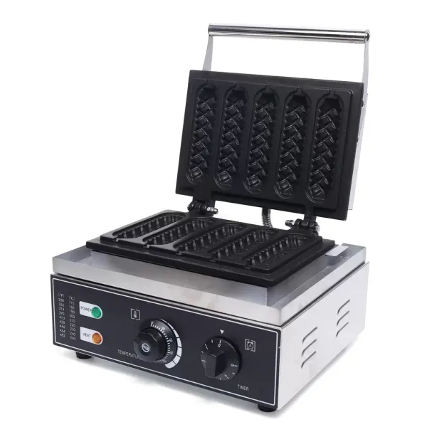 Black Hot Dog Waffle Maker Commercial 5PCS Lolly French Hotdog Sausage molds Black Hot Dog Waffle Maker Commercial 5PCS Lolly French Hotdog Sausage molds
