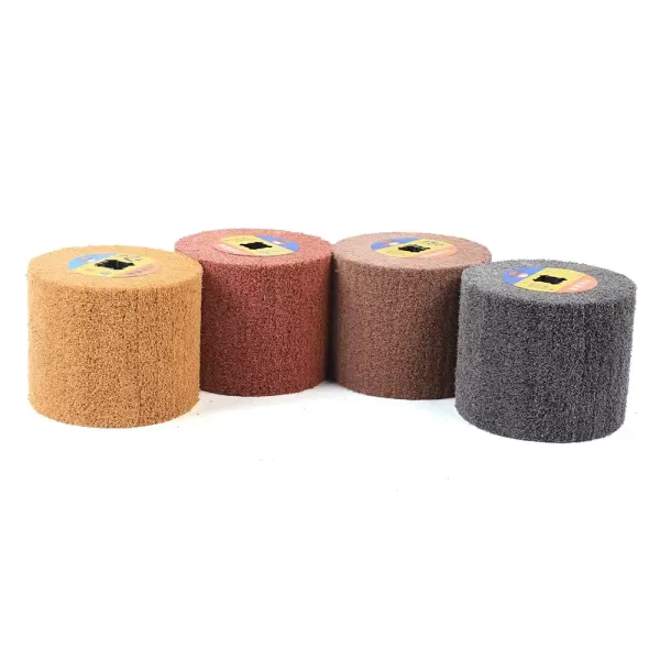 4.7*3.9inch 60-180 Heat-resistant Grit Wire Drawing Wheel Brush For Polishing Burnishing Buffer Wheel with 0.8-inch Hole