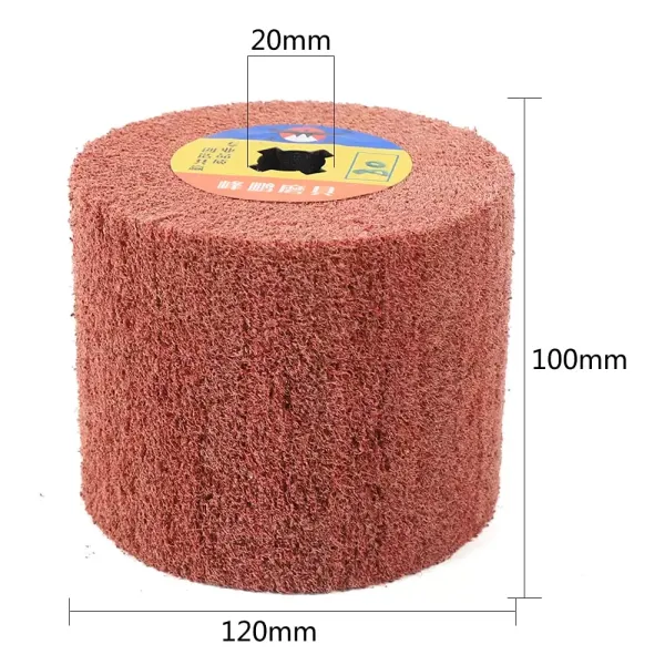 4.7*3.9inch 60-180 Heat-resistant Grit Wire Drawing Wheel Brush For Polishing Burnishing Buffer Wheel with 0.8-inch Hole
