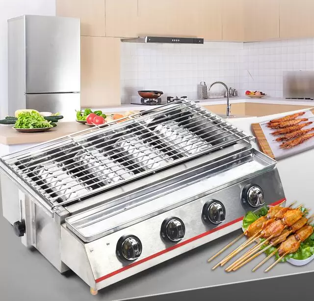 4 Burners Gas BBQ Grills Heavy Duty Grills Barbecue Cooker Stainless Steel NEW