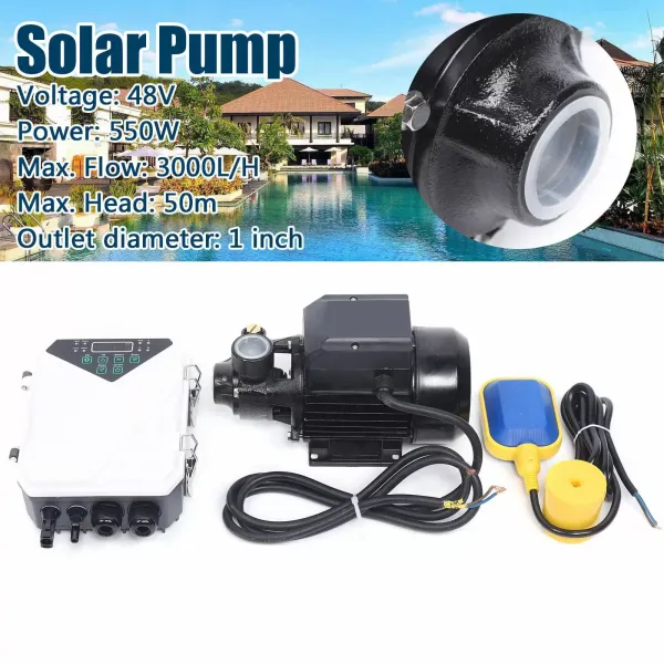 High Pressure Black Solar Water Pump 3,000L/H Solar Brushless DC Pump Motor 45V High Pressure Black Solar Water Pump 3,000L/H Solar Brushless DC Pump Motor 45V