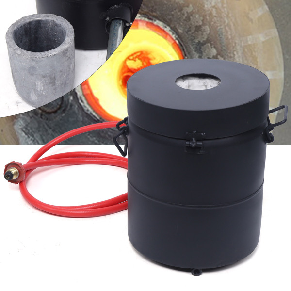 6KG Gas Metal Melting Furnace Smelting Gold Copper Aluminum Crucible Ingot Mould