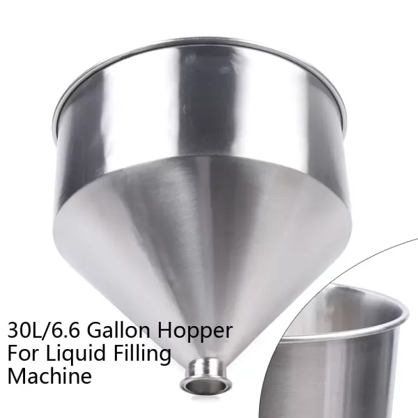 Hopper 304 Stainless Steel For Liquid Paste Filling Machine 30L 16.3
