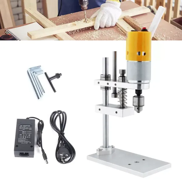 Mini Drill Press Bench Small Electric Drill Machine Adjustable Speed Work Bench