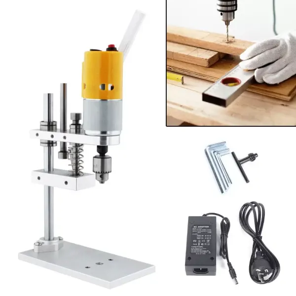 Mini Drill Press Bench Small Electric Drill Machine Adjustable Speed Work Bench