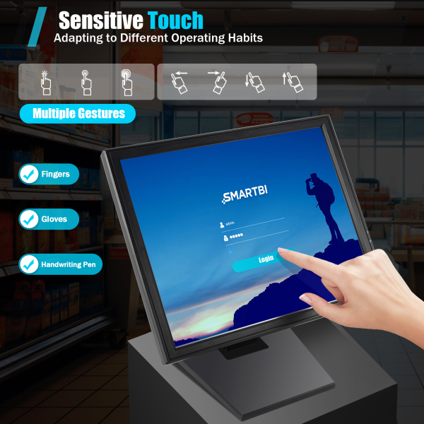 Brand New 17" Touchscreen LCD Monitor POS Touch Screen 17" inch FOR Cafe Cashier