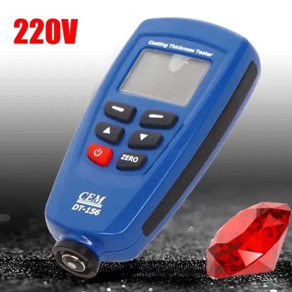 Precise Coating Thickness Tester Digital Gauge Ruby Probe Car Paint Tester Meter