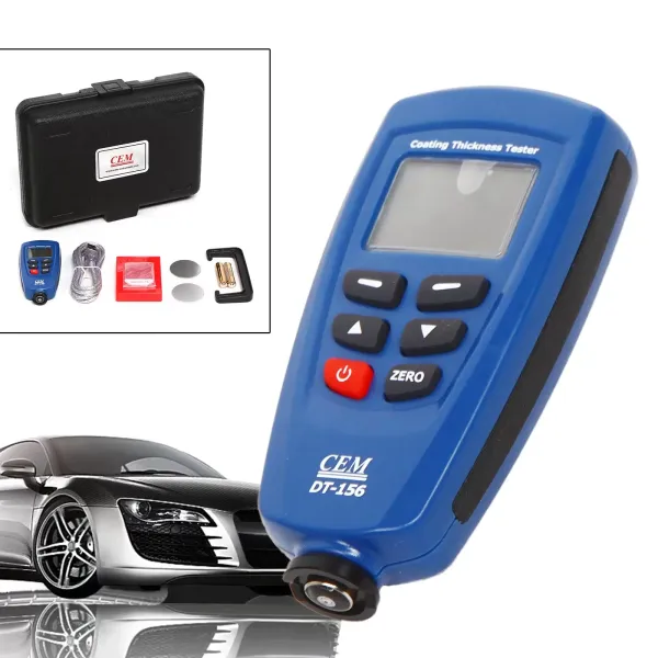 Precise Coating Thickness Tester Digital Gauge Ruby Probe Car Paint Tester Meter Precise Coating Thickness Tester Digital Gauge Ruby Probe Car Paint Tester Meter