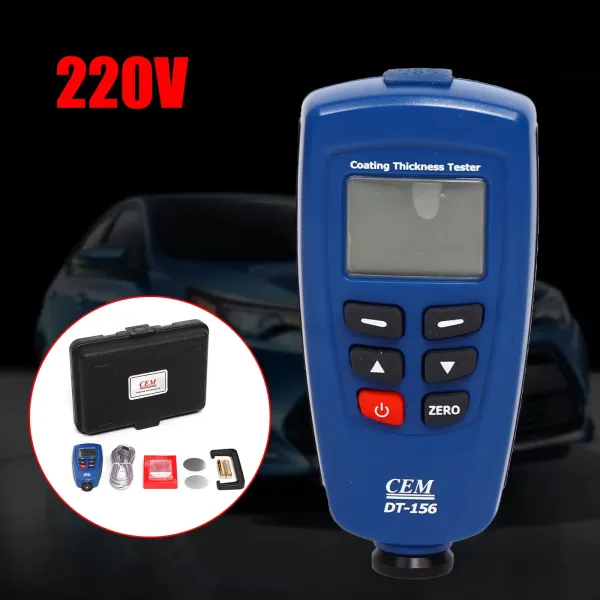 Precise Coating Thickness Tester Digital Gauge Ruby Probe Car Paint Tester Meter