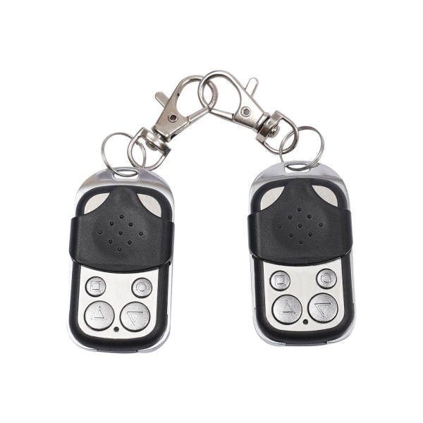 2-Pack 433MHz Remote Controls for Door Openers, Key Fob, Sliding Door Switch Controller - ABS+Iron+Aluminum Alloy, 330k Shock Resistance