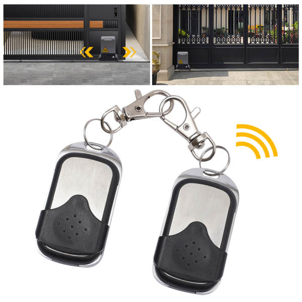 2-Pack 433MHz Remote Controls for Door Openers, Key Fob, Sliding Door Switch Controller - ABS+Iron+Aluminum Alloy, 330k Shock Resistance 2-Pack 433MHz Remote Controls for Door Openers, Key Fob, Sliding Door Switch Controller - ABS+Iron+Aluminum Alloy, 330k Shock Resistance