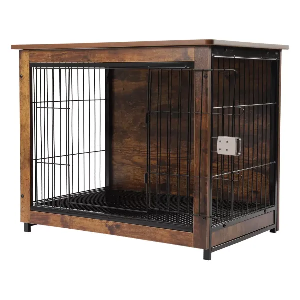 Dog Crate Furniture Wooden Dog Crate Table Dog Furniture Indoor Dog Kennel Dog House Dog Cage
