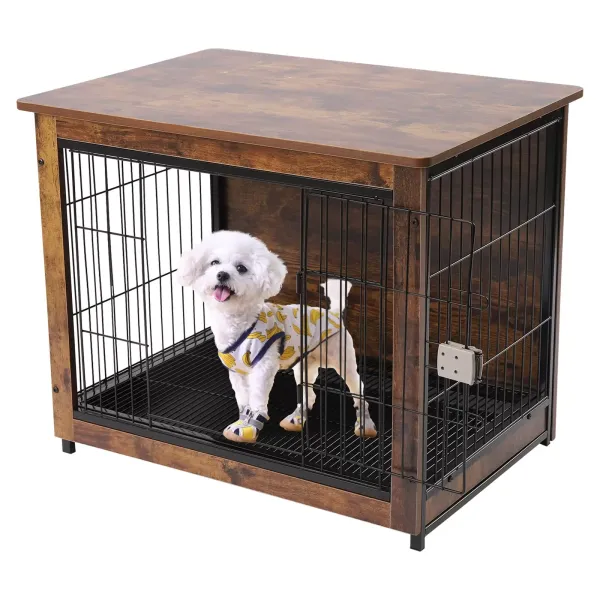 Dog Crate Furniture Wooden Dog Crate Table Dog Furniture Indoor Dog Kennel Dog House Dog Cage