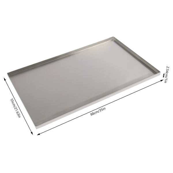 Dog Crate Replacement Pan Chew-Proof and Crack-Proof Metal Pan for Dog Crates brushed 