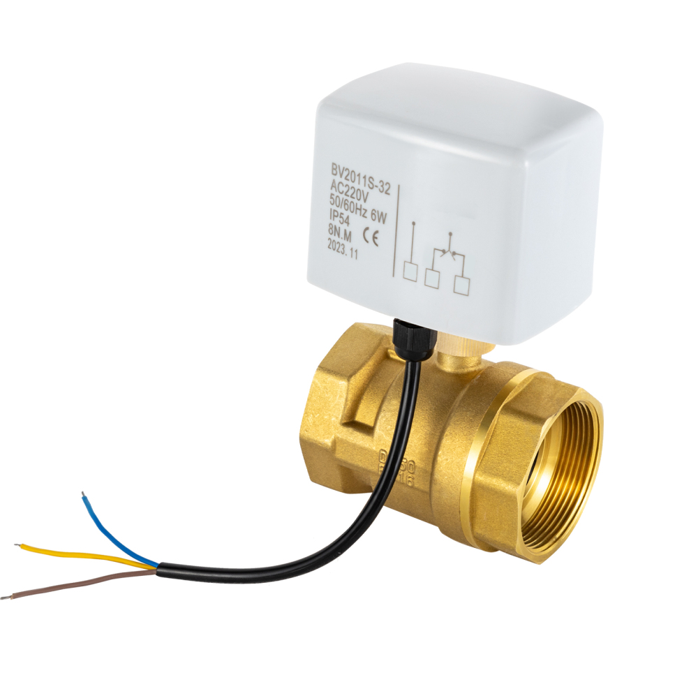 AC220V DN50 2 Inch 2‑Way 3‑Wire Brass Electric Motorized Ball Valve ESA