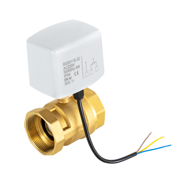 AC220V DN50 2 Inch 2‑Way 3‑Wire Brass Electric Motorized Ball Valve ESA