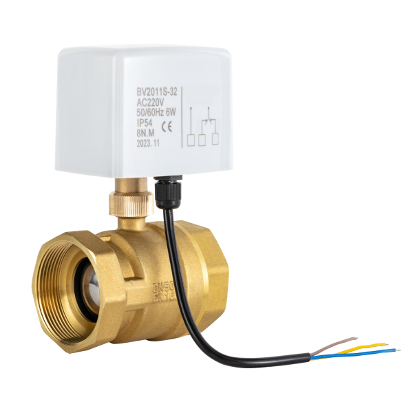 AC220V DN50 2 Inch 2‑Way 3‑Wire Brass Electric Motorized Ball Valve ESA