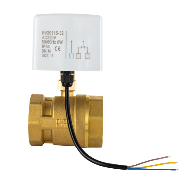 AC220V DN50 2 Inch 2‑Way 3‑Wire Brass Electric Motorized Ball Valve ESA