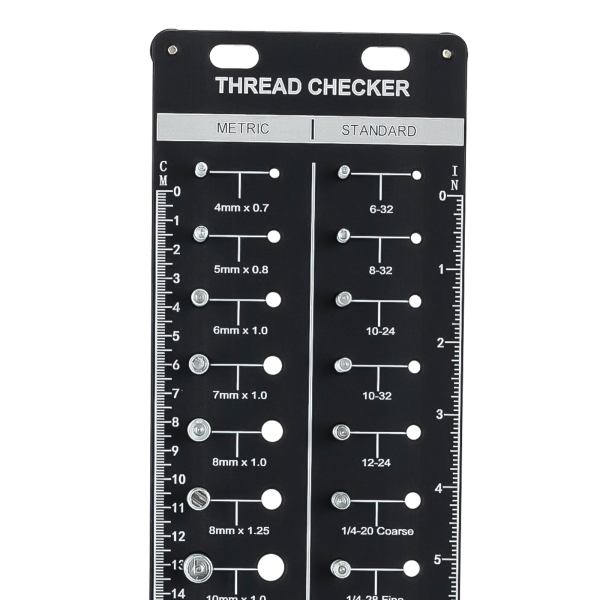 High-quality Nut and Bolt Thread Checker Compact & Lightweight 34 Thread Identifier Gauge Thread Checker with Drill Bit Gauge for 4S Stores