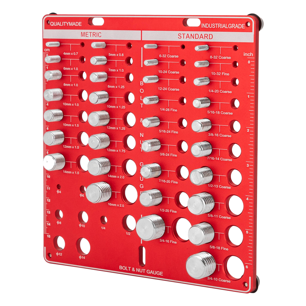 Thread Cheakeer High-quality Nut and Bolt Thread Checker Compact & Lightweight 34 ...