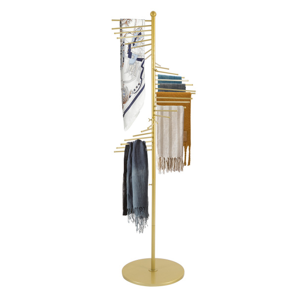 Freestanding Scarf Display Rack Spiral Display Rack with Sturdy Base Spiral Scarf Display Rack Excellent Scarf Display Stand for Hanging Ties Bras Gold Freestanding Scarf Display Rack Spiral Display Rack with Sturdy Base Spiral Scarf Display Rack Excellent Scarf Display Stand for Hanging Ties Bras Gold