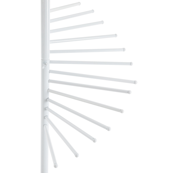 Freestanding Scarf Display Rack Spiral Display Rack with Sturdy Base Spiral Scarf Display Rack Excellent Scarf Display Stand for Hanging Ties Bras White